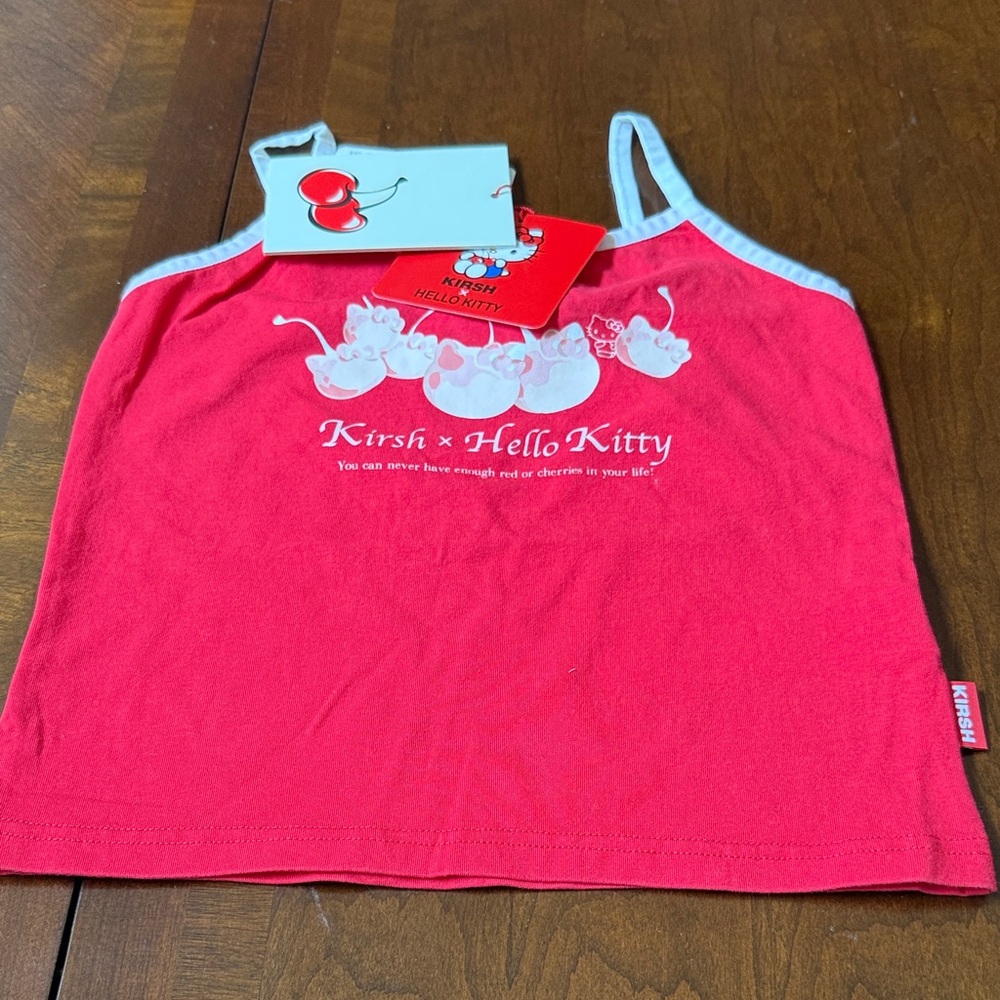Kirsh Hello Kitty x Kirsh Red tank Top size 1 Cherry brand new with tags